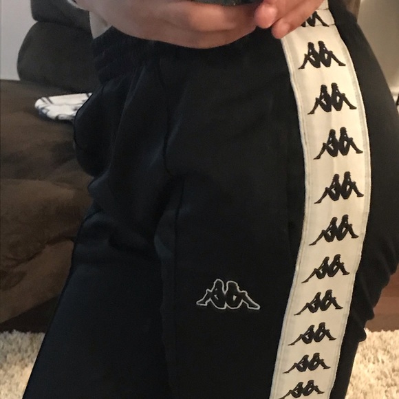Black n white kappa joggers - Picture 3 of 5